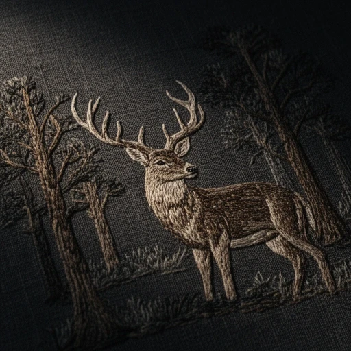 Schemat haftu Jeleń w lesie