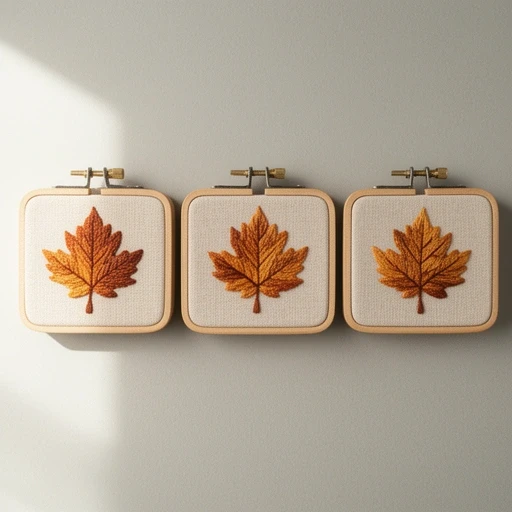 Schemat haftu Jesienne liście trio