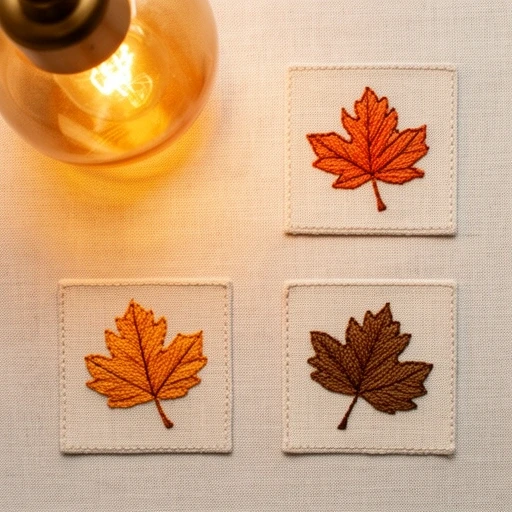 Jesienne liście schemat haftu